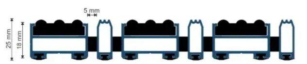 پادری الومینیومی کلاسیک نوار موکت بلژیکی